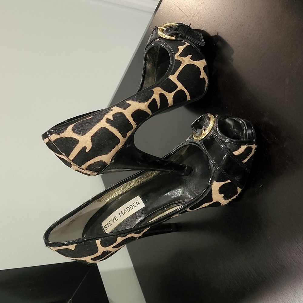 Giraffe hair high heel 6